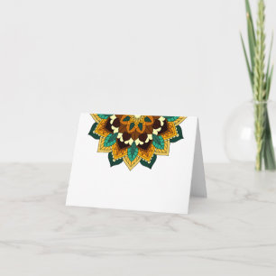 Mandala Pattern 02 in geel & tan Kaart