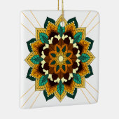 Mandala Pattern 02 in geel & tan Keramisch Ornament (Rechts)