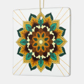Mandala Pattern 02 in geel & tan Keramisch Ornament (Links)