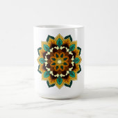 Mandala Pattern 02 in geel & tan koffie Mok (Center)