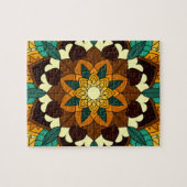 Mandala Pattern 02 in geel & tan Legpuzzel (Horizontaal)