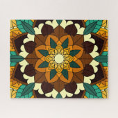 Mandala Pattern 02 in geel & tan Legpuzzel (Horizontaal)