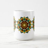 Mandala Pattern 02 in geel & tan Magische Mok (Midden)