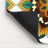 Mandala Pattern 02 in geel & tan Muismat (Hoek)