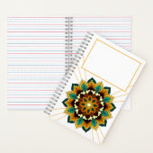 Mandala Pattern 02 in geel & tan Notitieboek (Binnen)