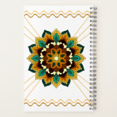 Mandala Pattern 02 in geel & tan Notitieboek (Achterkant)