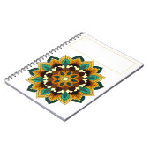 Mandala Pattern 02 in geel & tan Notitieboek (Linkerzijde)