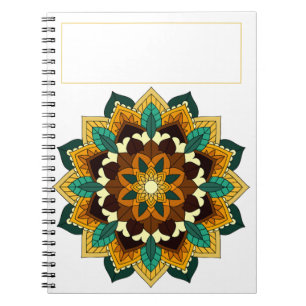 Mandala Pattern 02 in geel & tan Notitieboek