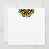 Mandala Pattern 02 in geel & tan Notitiekaartje (Achterkant)