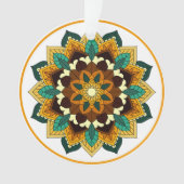 Mandala Pattern 02 in geel & tan Ornament (voorkant)