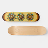 Mandala Pattern 02 in geel & tan Persoonlijk Skateboard (Horizontaal)