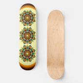 Mandala Pattern 02 in geel & tan Persoonlijk Skateboard (Voorkant)