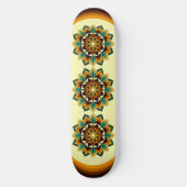 Mandala Pattern 02 in geel & tan Persoonlijk Skateboard (Voorkant)
