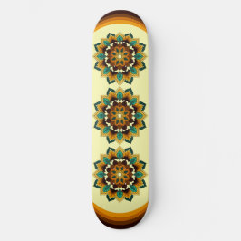 Mandala Pattern 02 in geel & tan Persoonlijk Skateboard