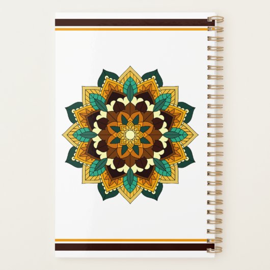 Mandala Pattern 02 in geel & tan Planner (Achterkant)