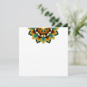 Mandala Pattern 02 in geel & tan Programmakaart (Staand voorkant)