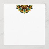 Mandala Pattern 02 in geel & tan Programmakaart (Achterkant)