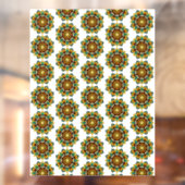 Mandala Pattern 02 in geel & tan Raamsticker (Vel 2)