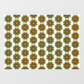 Mandala Pattern 02 in geel & tan Raamsticker (Vel)