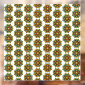 Mandala Pattern 02 in geel & tan Raamsticker (Vel 2)