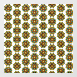 Mandala Pattern 02 in geel & tan Raamsticker
