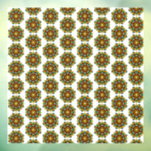 Mandala Pattern 02 in geel & tan Raamsticker (Vel 3)