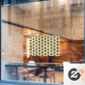 Mandala Pattern 02 in geel & tan Raamsticker (Cafe Raam)