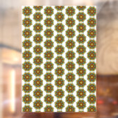 Mandala Pattern 02 in geel & tan Raamsticker (Vel 2)