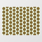 Mandala Pattern 02 in geel & tan Raamsticker (Vel)