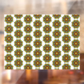 Mandala Pattern 02 in geel & tan Raamsticker (Vel 2)