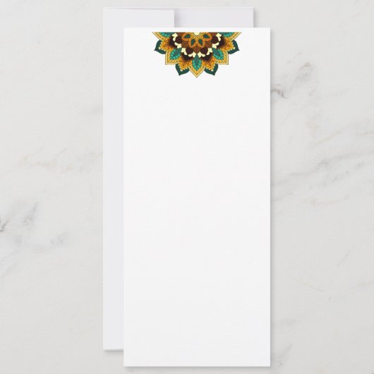 Mandala Pattern 02 in geel & tan Save The Date (Achterkant)