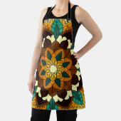 Mandala Pattern 02 in geel & tan Schort (Insitu)