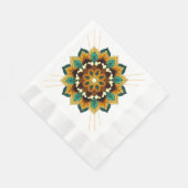 Mandala Pattern 02 in geel & tan Servet (Hoek)