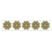 Mandala Pattern 02 in geel & tan Short Table Run Korte Tafelloper (Horizontaal)