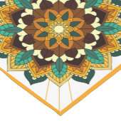 Mandala Pattern 02 in geel & tan Short Table Run Korte Tafelloper (Hoek)