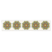 Mandala Pattern 02 in geel & tan Short Table Run Korte Tafelloper (Horizontaal)