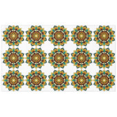 Mandala Pattern 02 in geel & tan Tafelkleed (Voorkant (Horizontaal))