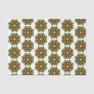 Mandala Pattern 02 in geel & tan Tissuepapier
