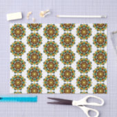 Mandala Pattern 02 in geel & tan Tissuepapier (Craft)