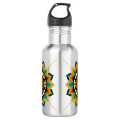 Mandala Pattern 02 in geel & tan Waterfles (Voorkant)