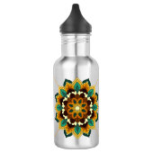 Mandala Pattern 02 in geel & tan Waterfles (Links)