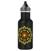Mandala Pattern 02 in geel & tan Waterfles (Rechts)