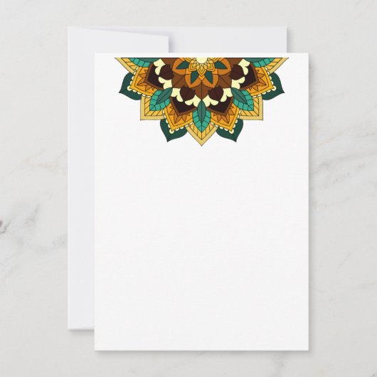 Mandala Pattern 02 in gele & tan Kaart (Voorkant)