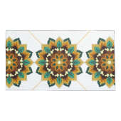 Mandala Pattern 02 in gele & tan Kussensloop (Achterkant)