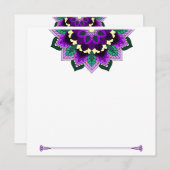 Mandala Pattern 02 in het paarse programma Programmakaart (Voorkant / Achterkant)