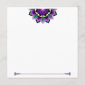 Mandala Pattern 02 in het paarse programma Programmakaart (Achterkant)