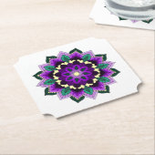 Mandala Pattern 02 in Onderzetter paars papier (Gekanteld)