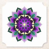 Mandala Pattern 02 in Onderzetter paars papier (Voorkant)