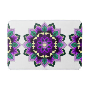 Mandala Pattern 02 in paars Badmat
