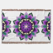 Mandala Pattern 02 in paars Deken (Voorkant)